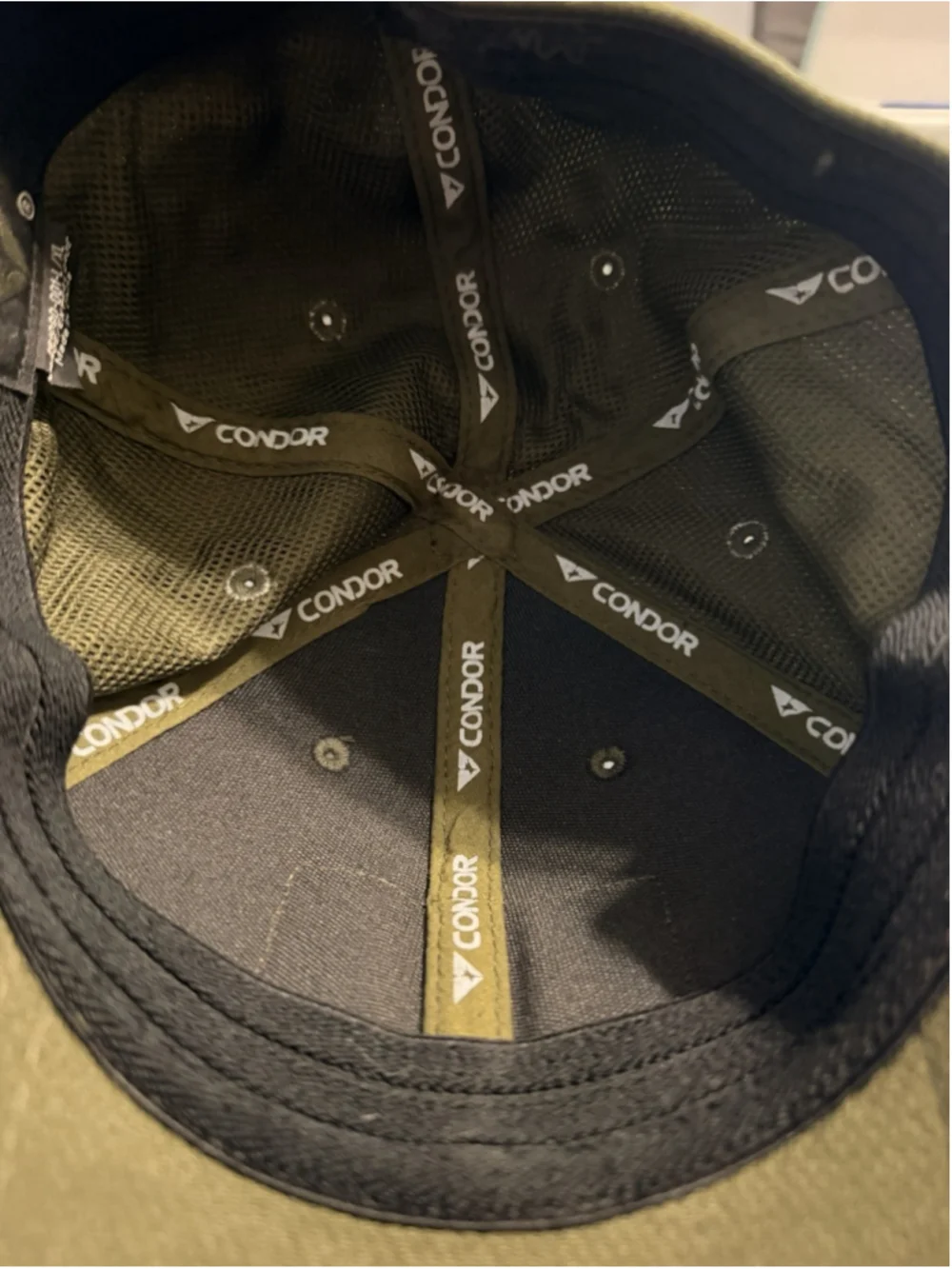 Condor Military Hat | Olive Drab | Stretch Headband | Name Tape On Back